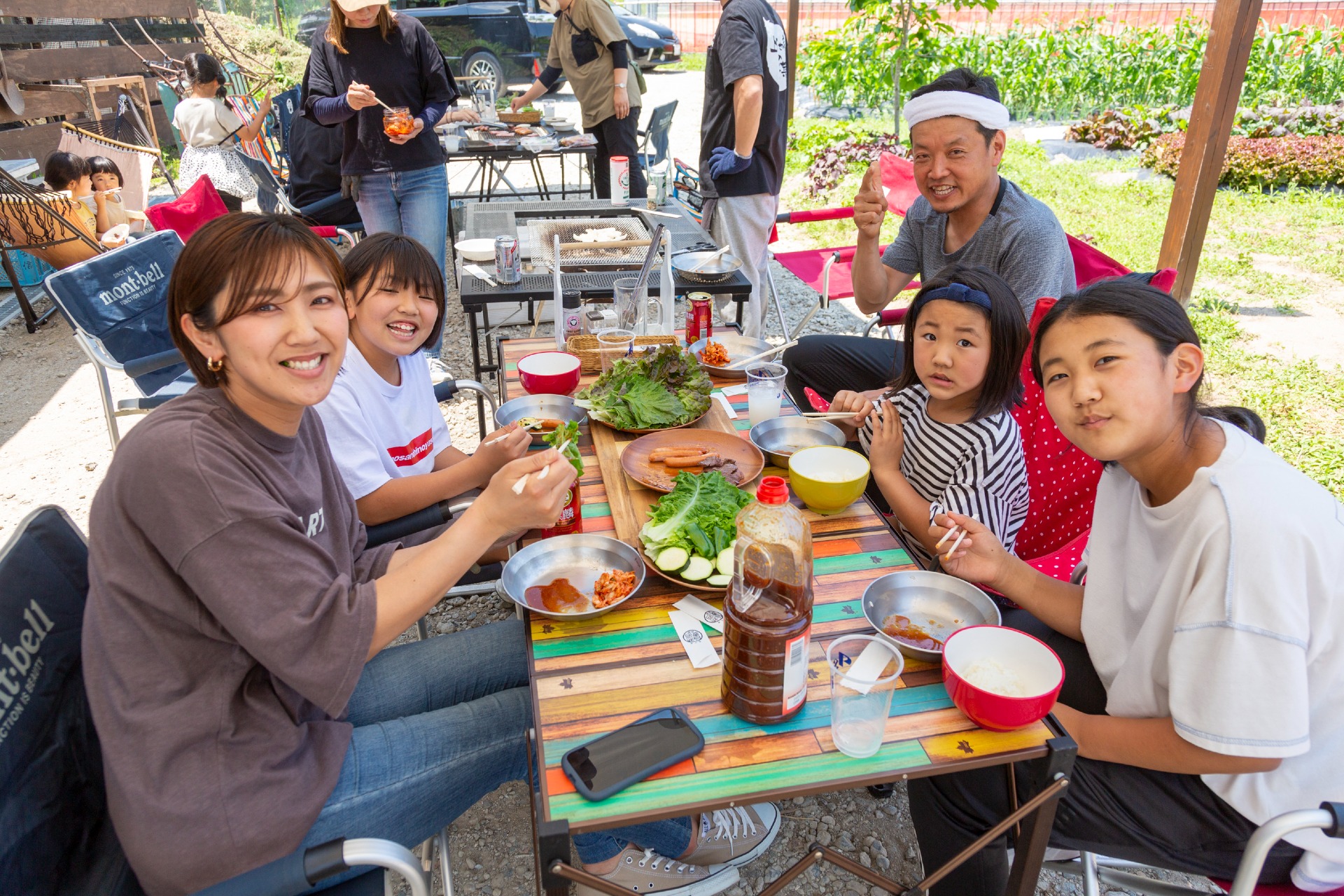 収穫野菜でBBQ！